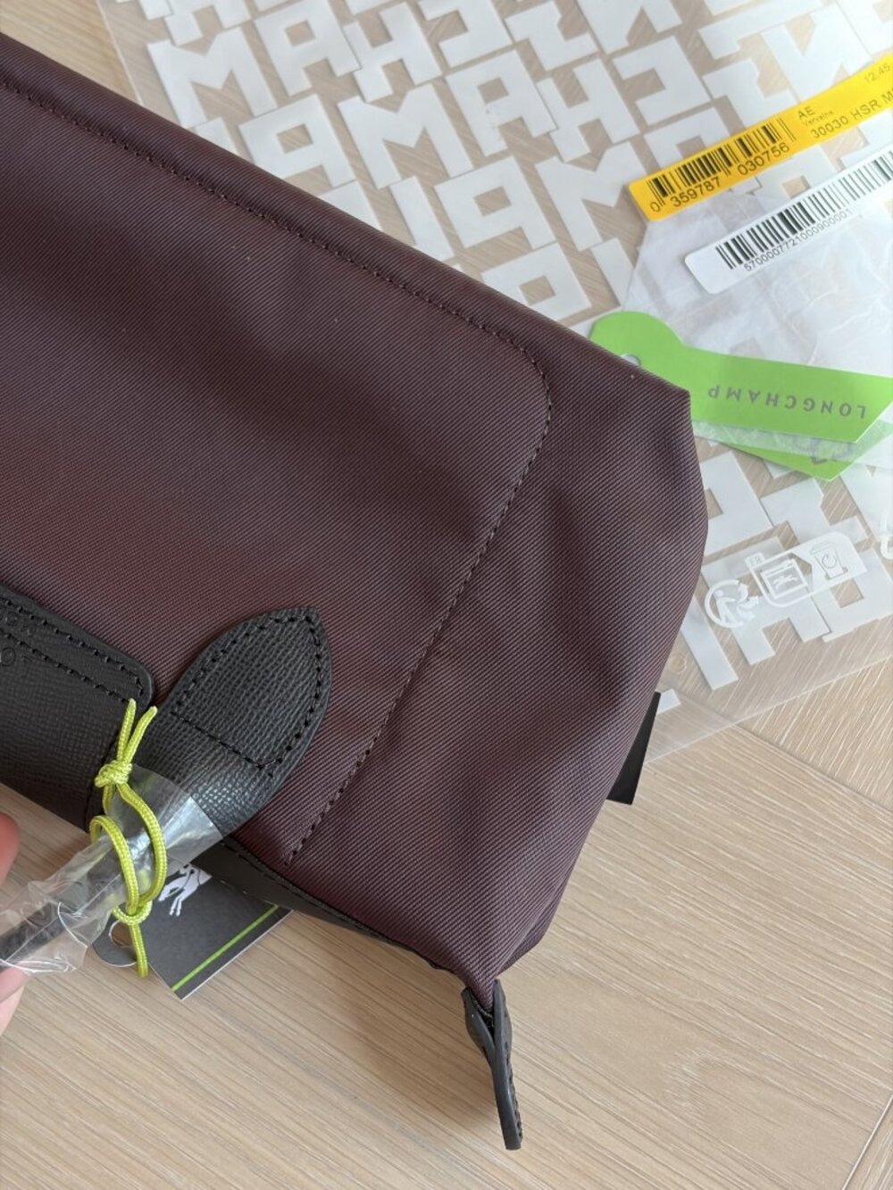 Longchamp Le Pliage Energy Brown Mini Cosmetic Bag Top Handle - Picture 6 of 9